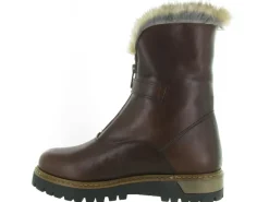 apres ski bottes fourrees - Chaussure neige - femme - Cuir - Marron - La thuile