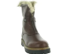 apres ski bottes fourrees - Chaussure neige - femme - Cuir - Marron - La thuile