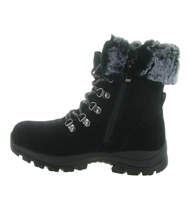 apres ski bottes fourrees - - femme - Cuir - Noir - Hooper