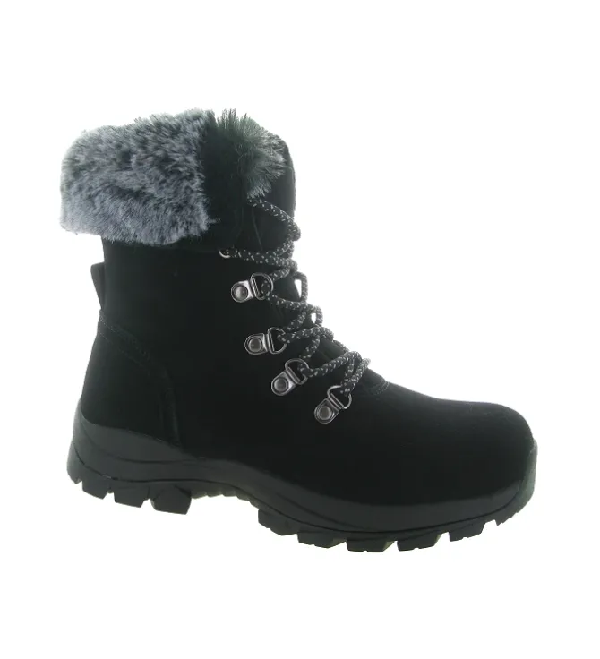 apres ski bottes fourrees - - femme - Cuir - Noir - Hooper