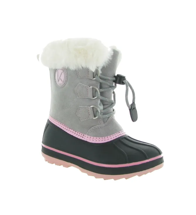 apres ski bottes fourrees - - junior fille - Synthétique - Gris - Kimberfeel