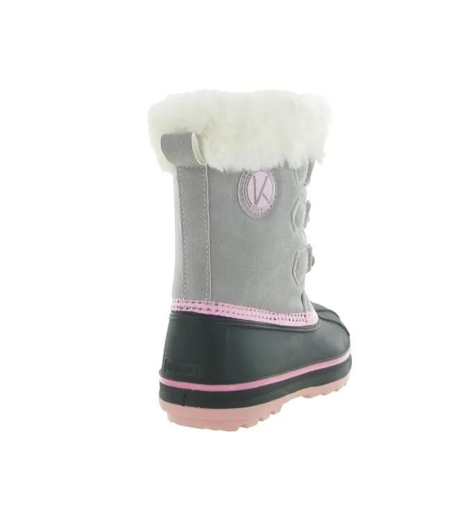 apres ski bottes fourrees - - junior fille - Synthétique - Gris - Kimberfeel