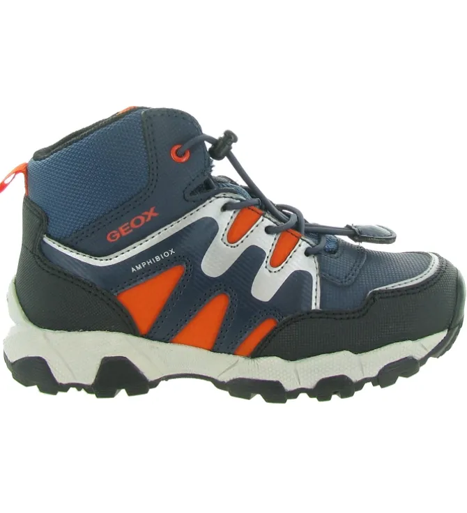 apres ski bottes fourrees - - junior garcon - Nylon - Bleu Marine - Geox