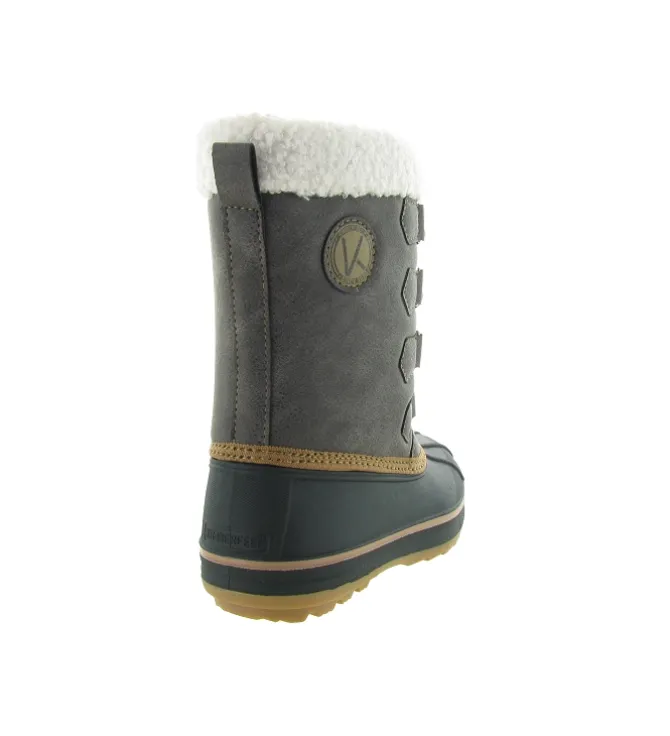 apres ski bottes fourrees - - junior garcon - Synthétique - Marron - Kimberfeel