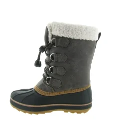 apres ski bottes fourrees - - junior garcon - Synthétique - Marron - Kimberfeel