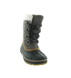 apres ski bottes fourrees - - junior garcon - Synthétique - Marron - Kimberfeel
