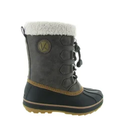 apres ski bottes fourrees - - junior garcon - Synthétique - Marron - Kimberfeel