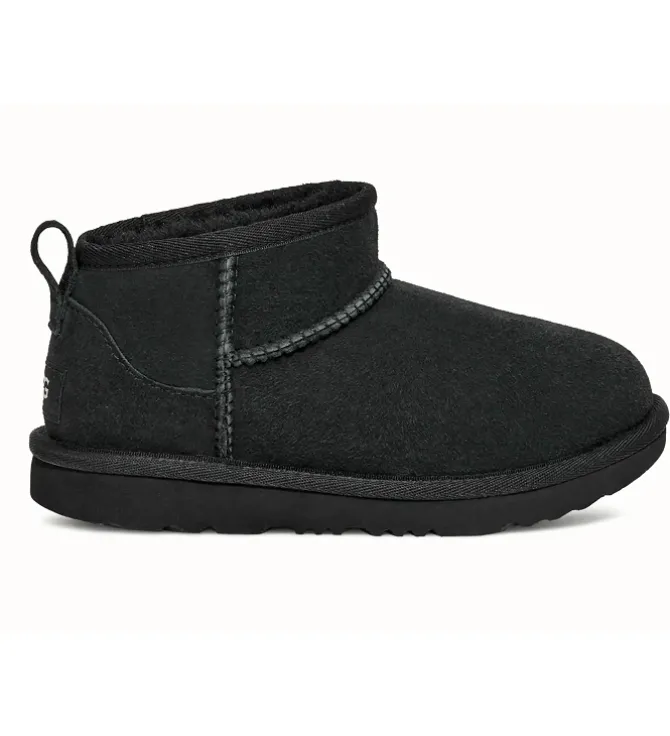 apres ski bottes fourrees - - junior fille - Nubuck - Noir - Ugg australia