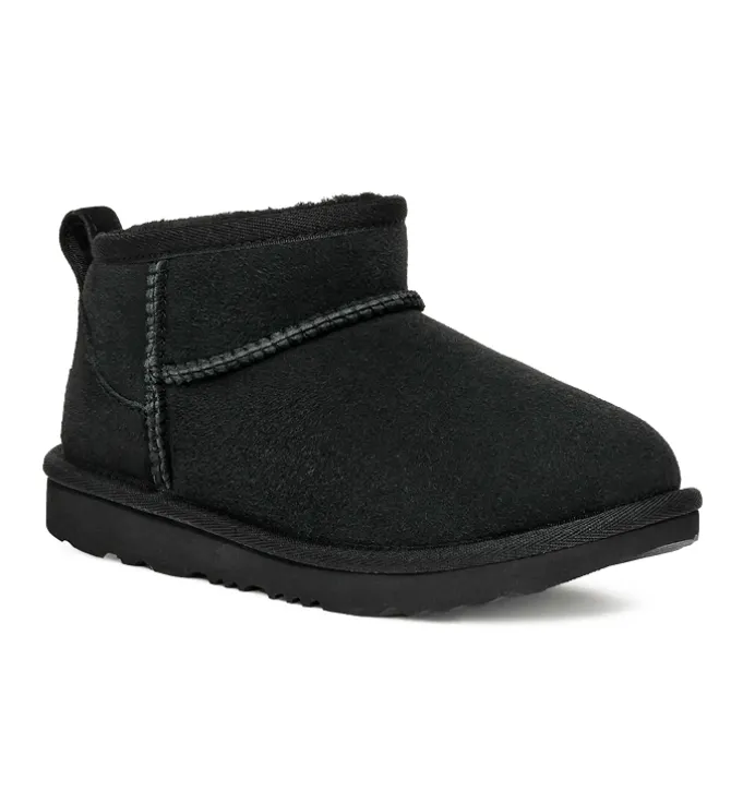 apres ski bottes fourrees - - junior fille - Nubuck - Noir - Ugg australia
