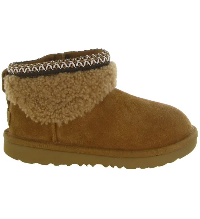 apres ski bottes fourrees - - junior fille - Nubuck - Chestnut - Ugg australia
