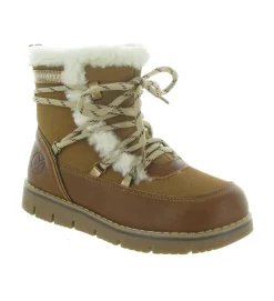 apres ski bottes fourrees - - junior fille - Synthétique - Marron - Kimberfeel