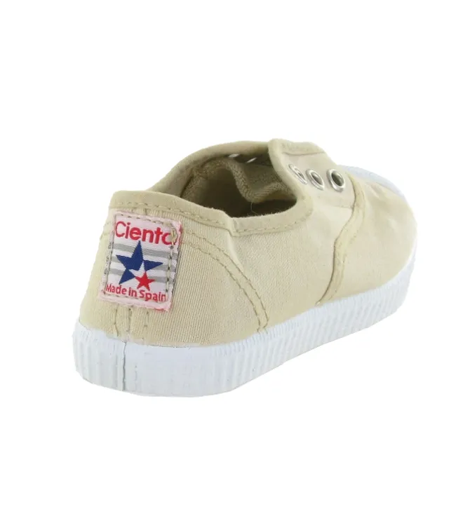 babies et ballerines - - junior fille - Toile - Beige - Cienta