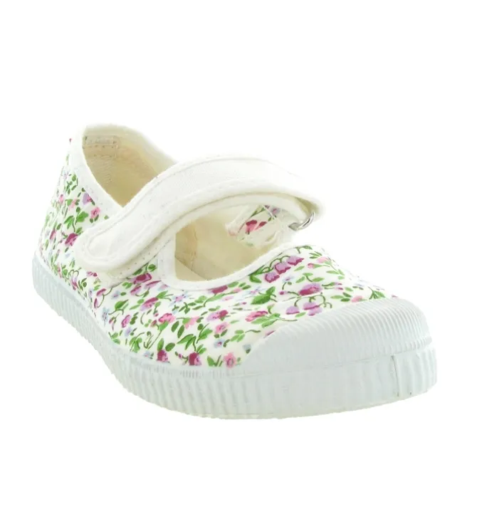 babies et ballerines - - junior fille - Textile - Fleurs - Cienta