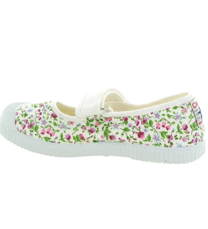 babies et ballerines - - junior fille - Textile - Fleurs - Cienta