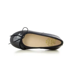 babies et ballerines - - junior fille - Cuir - Noir - Pom d api