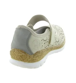 ballerines - Ballerine compensée - femme - Synthétique - Beige - Rieker