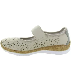 ballerines - Ballerine compensée - femme - Synthétique - Beige - Rieker