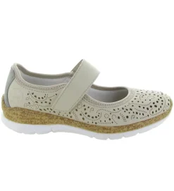 ballerines - Ballerine compensée - femme - Synthétique - Beige - Rieker