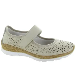 ballerines - Ballerine compensée - femme - Synthétique - Beige - Rieker