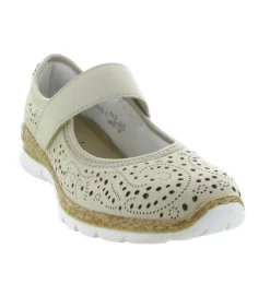 ballerines - Ballerine compensée - femme - Synthétique - Beige - Rieker
