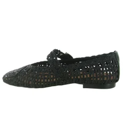 ballerines - Ballerine plate - femme - Raphia - Noir - Bibi lou
