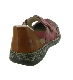 ballerines - Ballerine plate - femme - Cuir - Rouge - Rieker