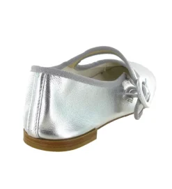 ballerines - Ballerine plate - femme - Cuir - Argent - Repetto