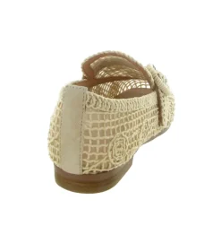 ballerines - Ballerine plate - femme - Coton - Blanc - Bibi lou