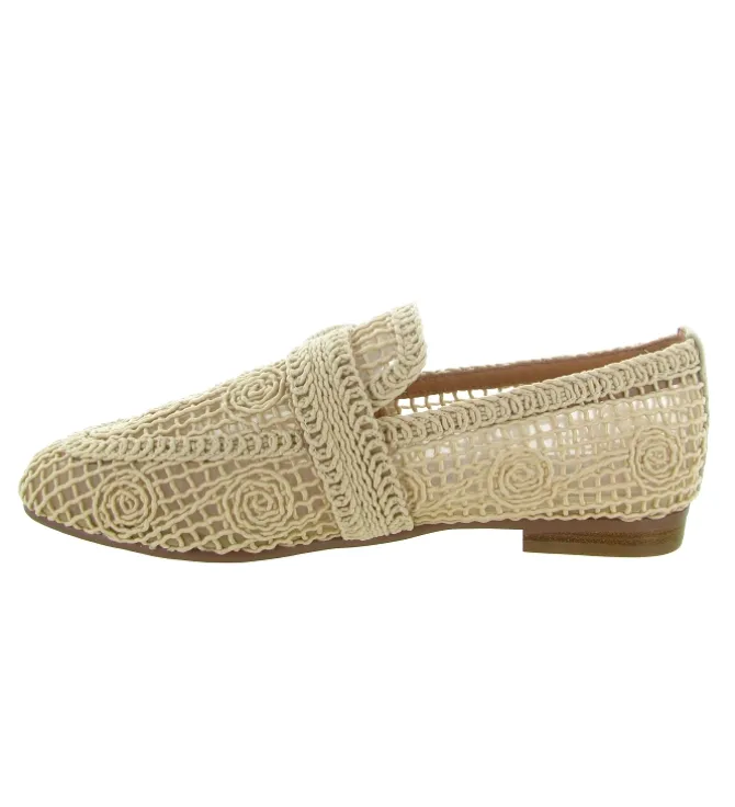 ballerines - Ballerine plate - femme - Coton - Blanc - Bibi lou