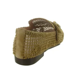 ballerines - Ballerine plate - femme - Coton - Beige - Bibi lou