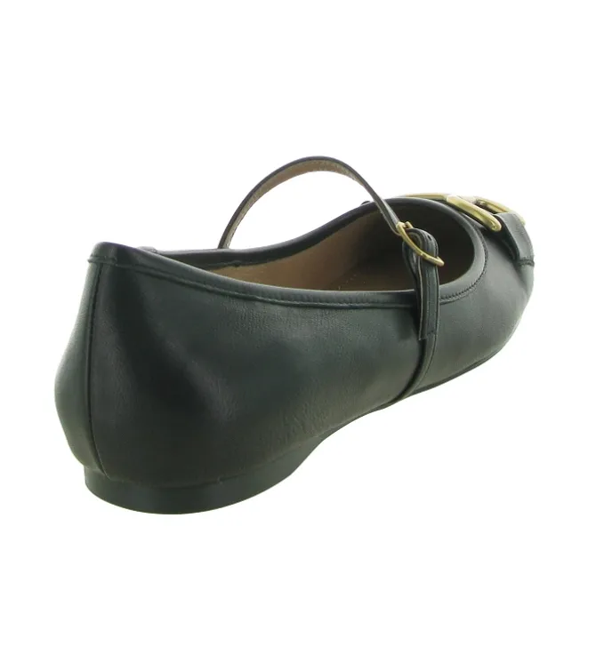 ballerines - Ballerine plate - femme - Cuir - Noir - Bibi lou