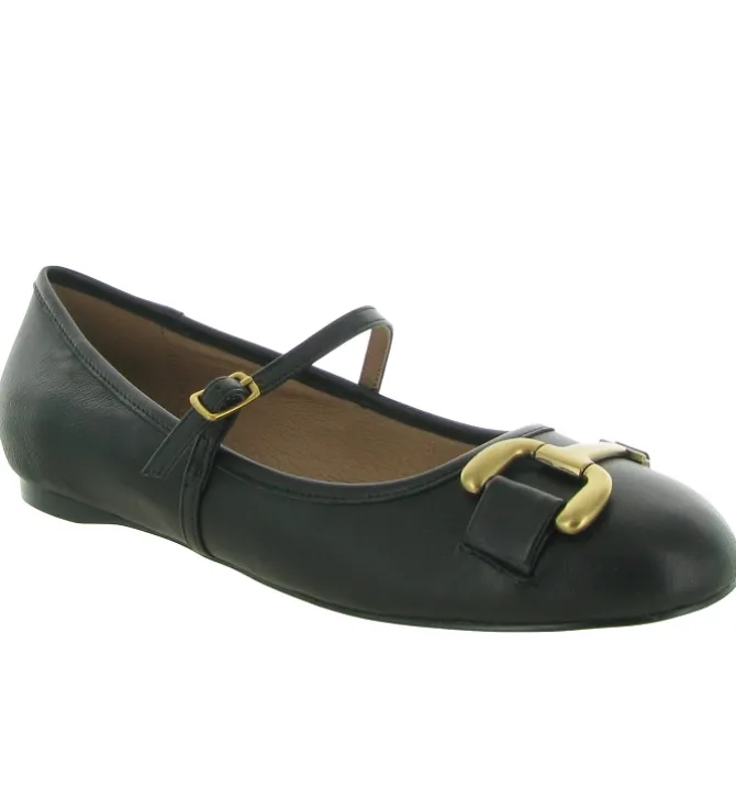 ballerines - Ballerine plate - femme - Cuir - Noir - Bibi lou