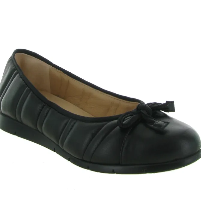 ballerines - Ballerine plate - femme - Cuir - Noir - Unisa