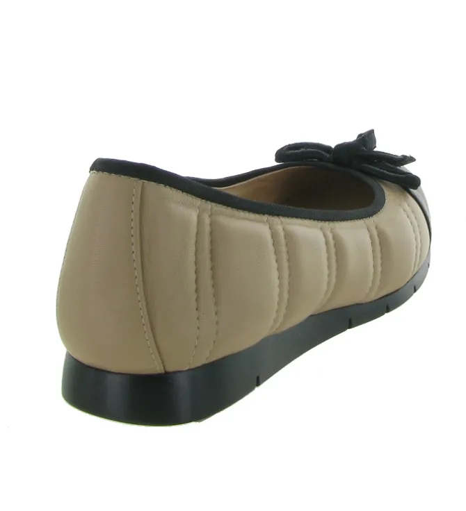 ballerines - Ballerine plate - femme - Cuir - Beige - Unisa