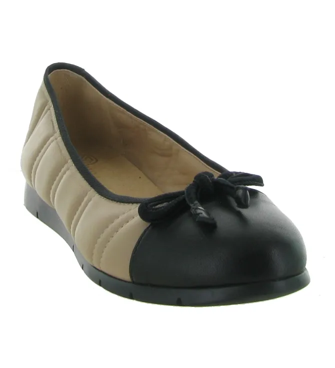 ballerines - Ballerine plate - femme - Cuir - Beige - Unisa