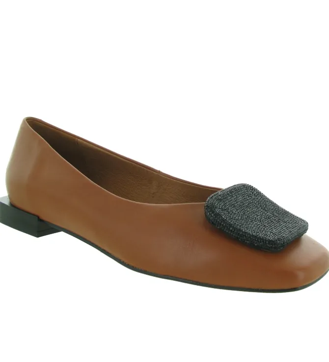 ballerines - Ballerine plate - femme - Cuir - Marron - Angel alarcon