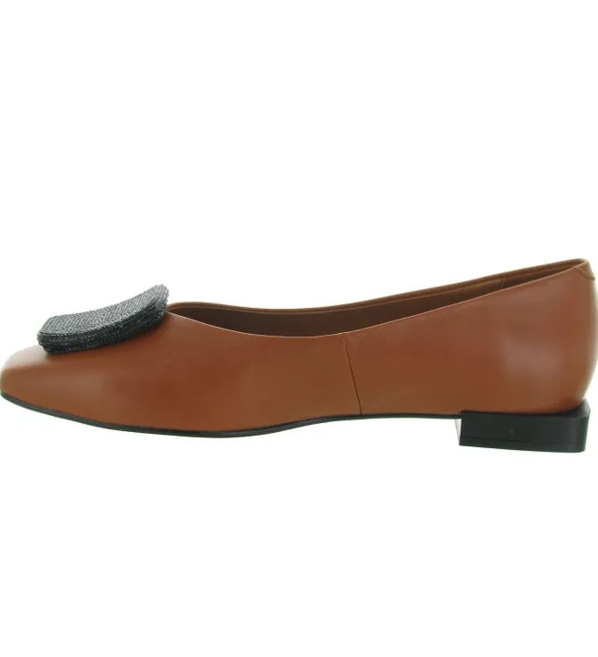 ballerines - Ballerine plate - femme - Cuir - Marron - Angel alarcon