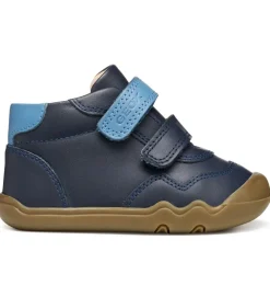 baskets et sneakers - BAREFOOT - bebe garcon - Cuir - Bleu Marine - Geox