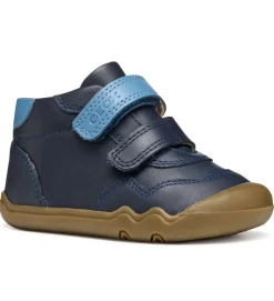 baskets et sneakers - BAREFOOT - bebe garcon - Cuir - Bleu Marine - Geox