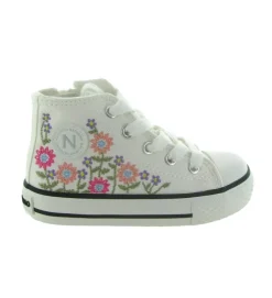 baskets et sneakers - - bebe fille - Toile - Fleurs - Naturino