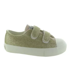 baskets et sneakers - - bebe fille - Toile - Or - Naturino