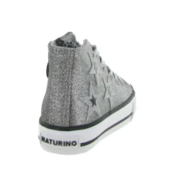baskets et sneakers - - bebe fille - Cuir - Argent - Naturino