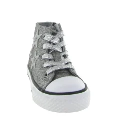 baskets et sneakers - - bebe fille - Cuir - Argent - Naturino