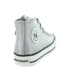 baskets et sneakers - - bebe fille - Cuir - Argent - Naturino