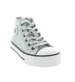 baskets et sneakers - - bebe fille - Cuir - Argent - Naturino