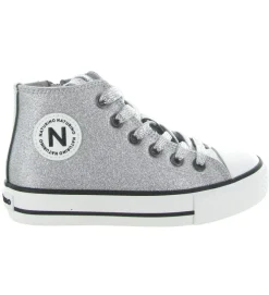 baskets et sneakers - - bebe fille - Cuir - Argent - Naturino