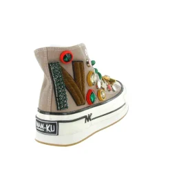 baskets et sneakers - Confort - femme - Toile - Taupe - Nan ku