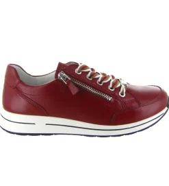 baskets et sneakers - Confort - femme - Cuir - Rouge - Ara