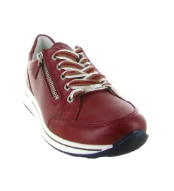 baskets et sneakers - Confort - femme - Cuir - Rouge - Ara