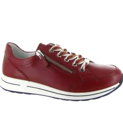 baskets et sneakers - Confort - femme - Cuir - Rouge - Ara